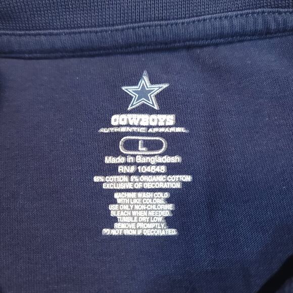 Dallas Cowboys Crew Neck Casual Graphic Football T-Shirt Adult Mens Size L Blue - Picture 3 of 11
